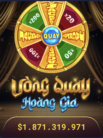 Vòng quay may mắn hoàng gia hong88